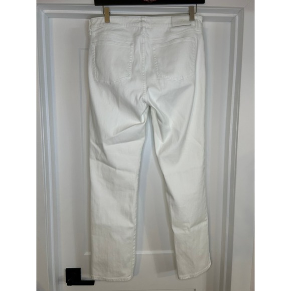 Lauren Ralph Lauren Womens White Denim Jeans 12 Straight Leg Cotton Blend Office - Picture 6 of 8